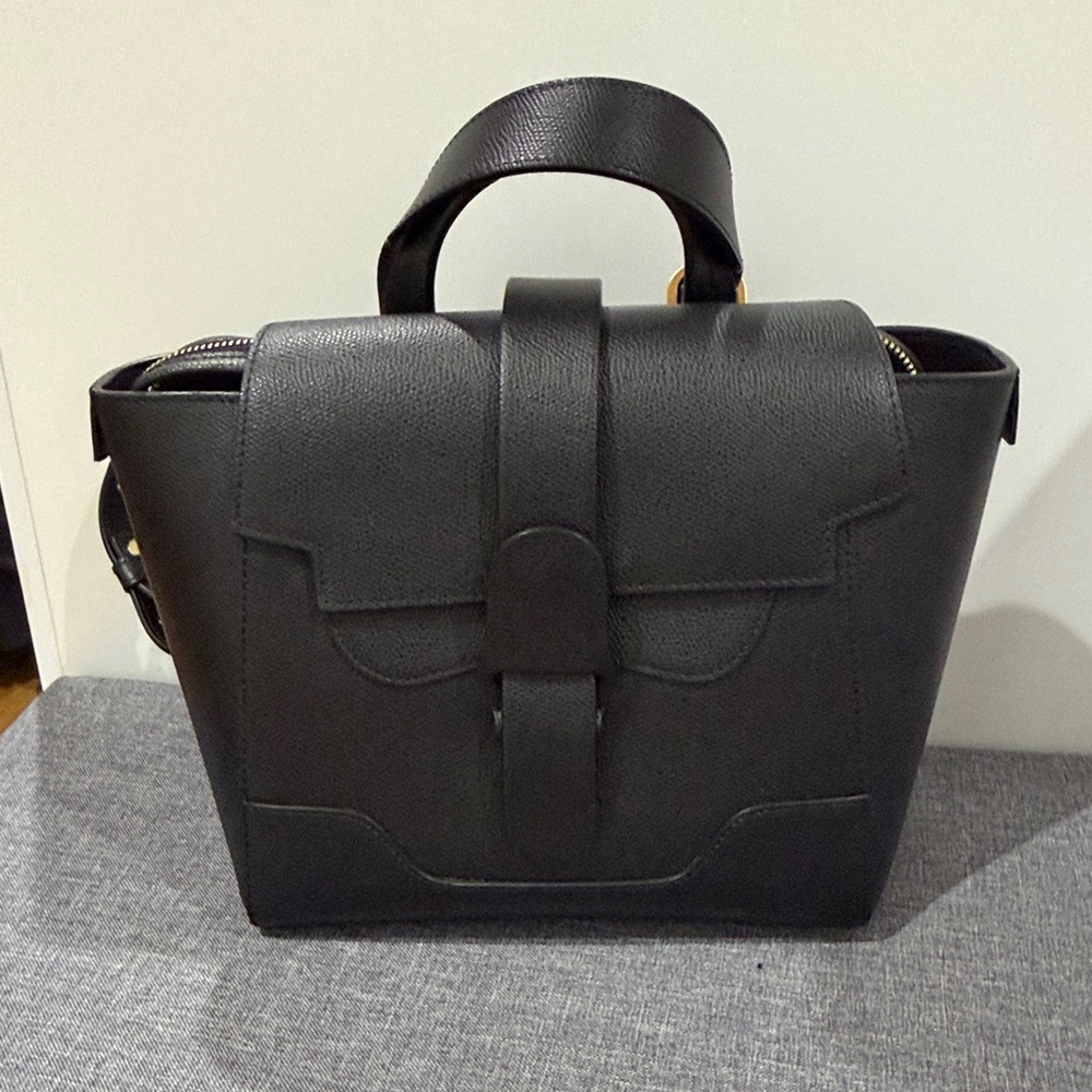 Senreve Mini Black Maestra Leather Handbag